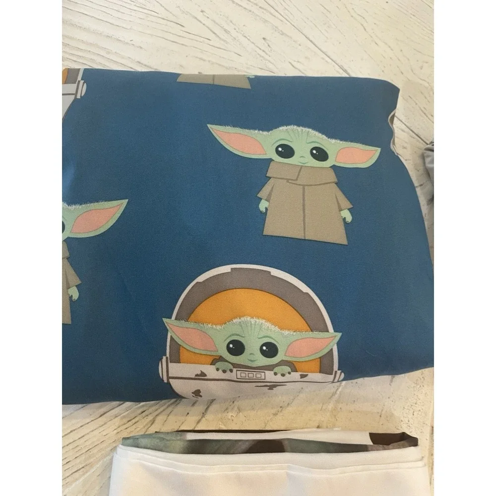Star‎ Wars Baby Yoda Grogu The Mandalorian 4 Pc FULL Sz Sheet Set Kids Bedroom
